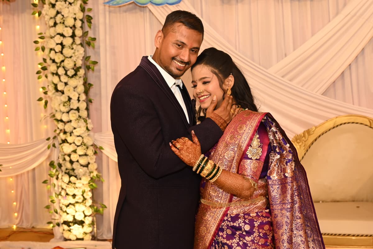 Ankit Weds Srushti engagement photos